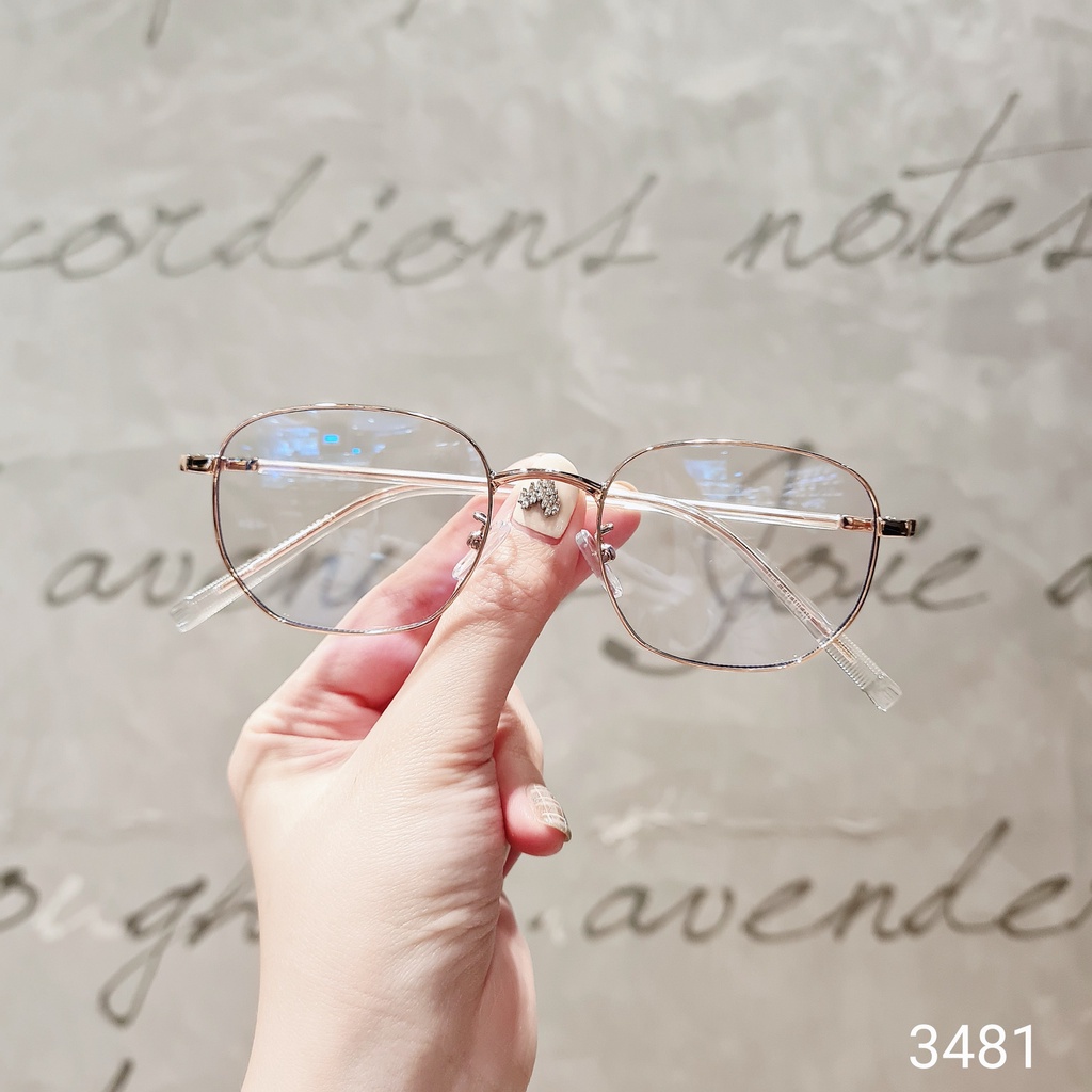Gọng kính tròn nam nữ LILYEYEWEAR phù hợp mặt nhỏ càng kính thanh mảnh thời trang 3481