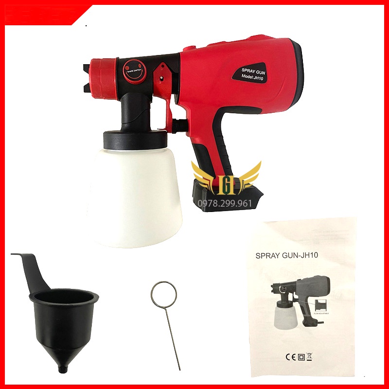 Máy Phun Sơn Cầm Tay Bằng Điện Spray Gun JH-10J Công Suất 600W, Bình 800ml