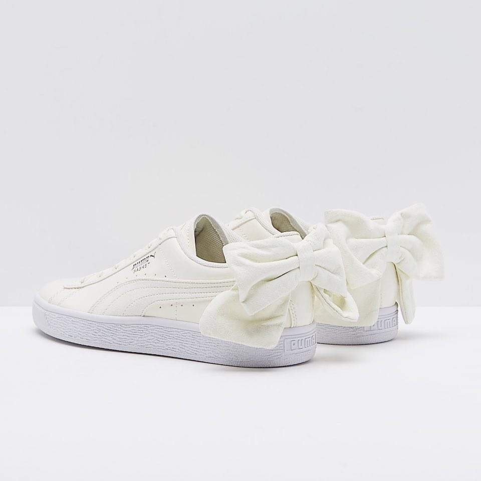 Giày nữ PUMA basket bow sb wn's whisper white-puma aged silver 367353 04 nội địa Mỹ