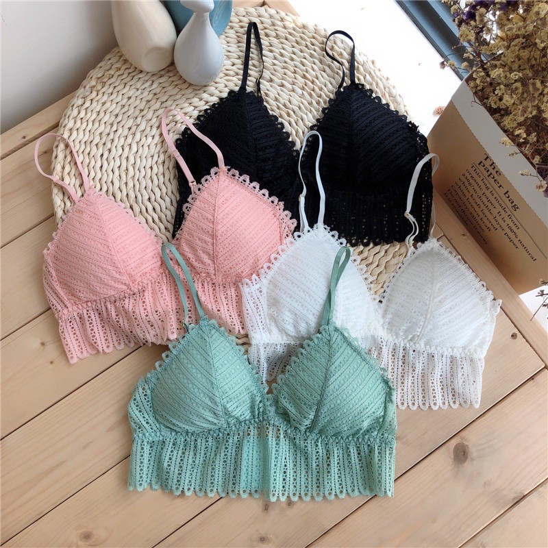 ♥️ Áo Lót Nữ ♥️ A384 Áo bra cosset ren cao cấp bralette cài sau có mút ngực
