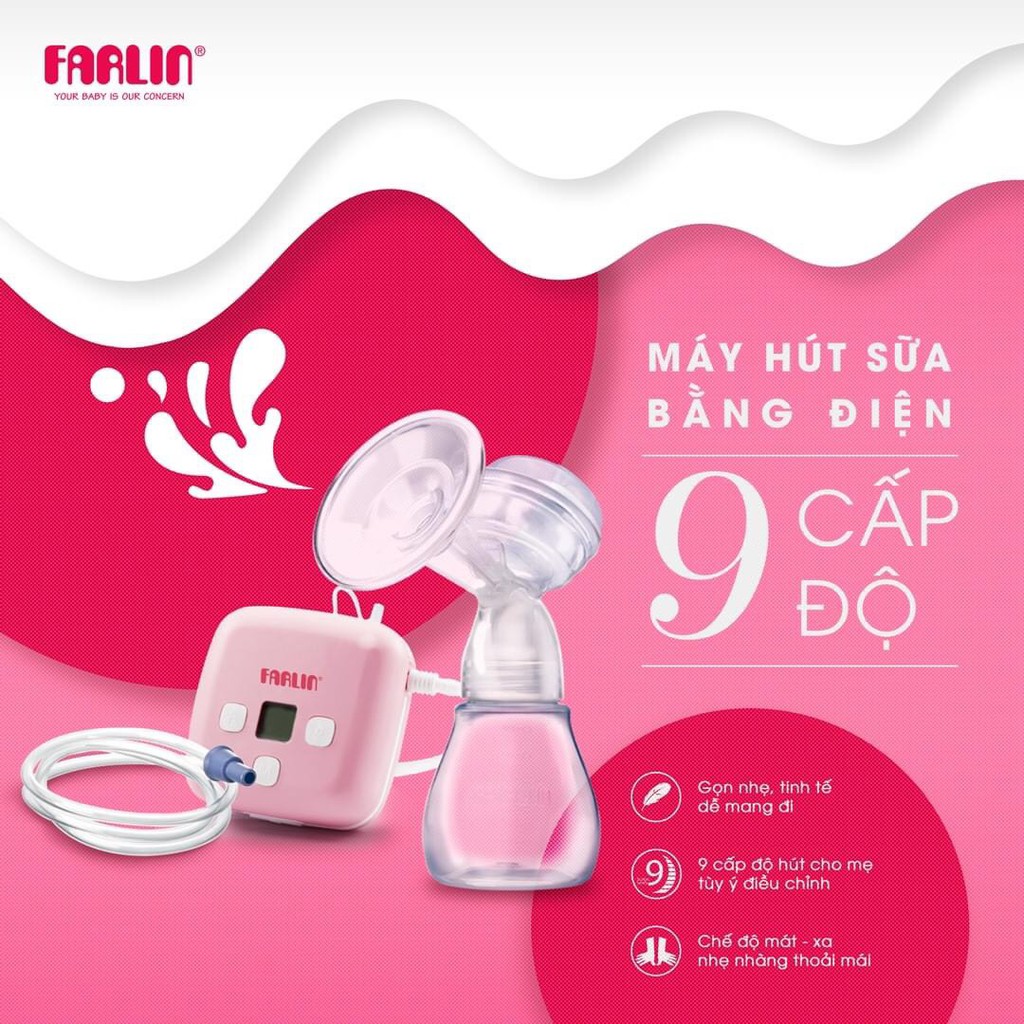 Máy Hút Sữa Điện - 9 Cấp Độ Hút Farlin (CHÍNH HÃNG) CHO MẸ (AA-12002)