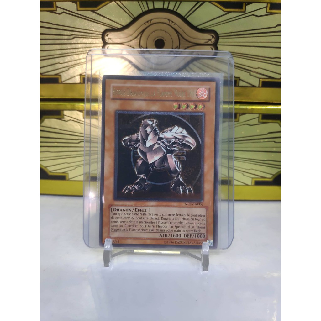 [ Dưa Hấu Yugioh ] Lá bài thẻ bài Horus the Black Flame Dragon LV4 - Ultimate Rare Unlimited - Tặng bọc bài nhựa bảo quả