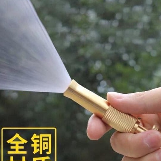 Đầu vòi xịt tăng áp bằng đồng, rửa xe hơi, rửa sân, tưới cây, làm vườn, điều chỉnh được áp lực nước