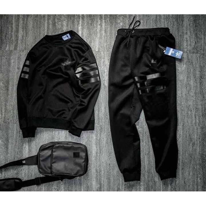 Bộ Quần Áo Thu Đông  Nam Dài Tay  Hàng Nỉ Bóng lót lông, Bộ nỉ thể thao nam - BD02 - Shopmens