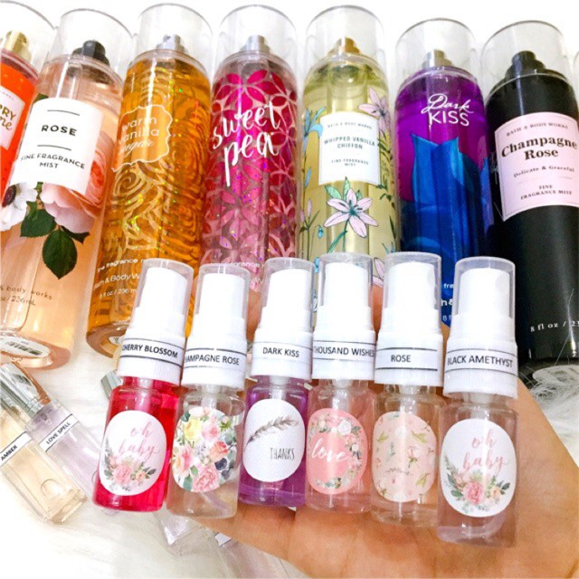 💟Xịt Thơm Toàn Thân Body Mist Bath & Body Works Đủ Mùi 10ml Chính Hãng  [ẢNH THẬT]