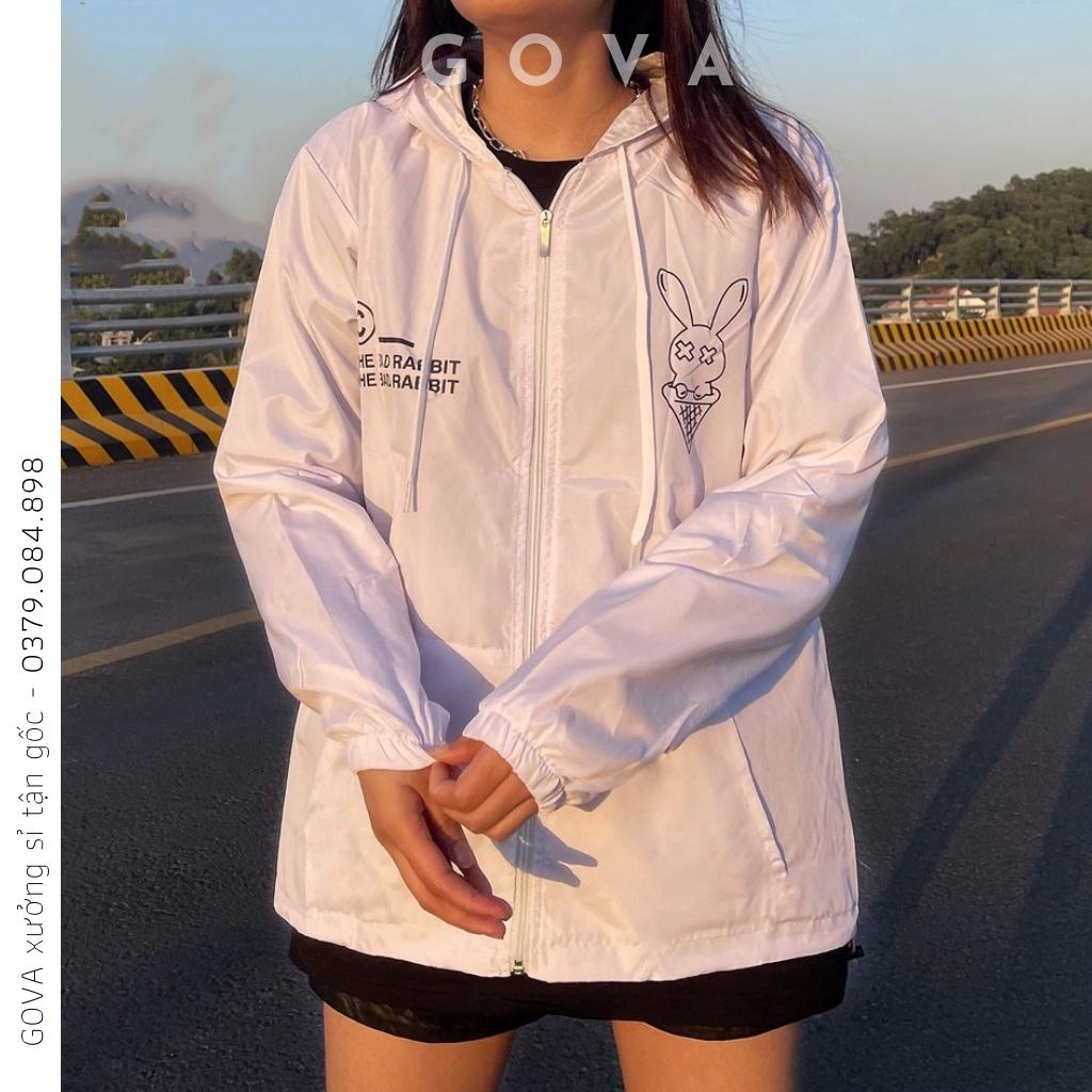 Áo khoác dù BAD RABBIT nam nữ form rộng Unisex 2 lớp Chống Nắng Siêu Hot ulzzang Jacket Bomber GOVA