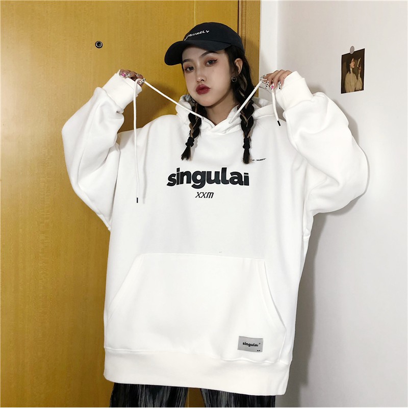 Áo hoodie nữ form rộng, áo nỉ hoodie nữ  form rộng màu đen có mũ mặc nhà đi học đi chơi unisex ulzzang hoc sinh  hàn quố | BigBuy360 - bigbuy360.vn