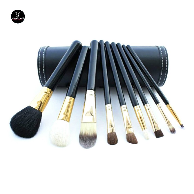 MAC Set 9 Cọ Trang Điểm Chuyên Nghiệp Thiết Kế Hình Trụ Tròn Thời Trang Cho Nữ