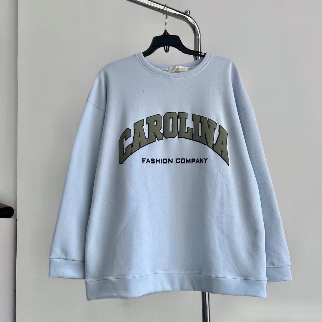 Áo Sweater nỉ bông CAROLINA unisex nam nữ