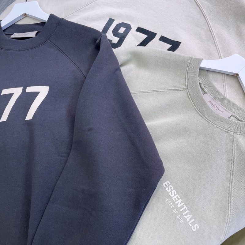 ⚡️[Best Quality] - Áo Sweater FOG Fear of God ESSENTIALS SS22 ''1977'', Áo sweater FOG cao cấp nỉ bông oversize