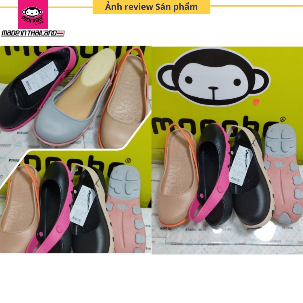 Giày nhựa đúc Thái Lan đi mưa 2 lớp đế chống trơn MONOBO - TAMMY 2