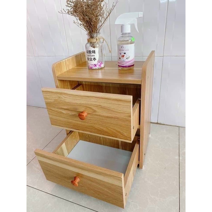 Tủ đầu giường mini tab gỗ đầu giường có ngăn kéo tiện ích đa năng từ gỗ MDF phủ Melamine 42 x 32 x 26 TAGO ND04