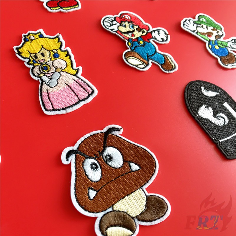 ☸ Game - Super Mario Bros S-2 Patch ☸ 1Pc Diy Sew on Iron on Badges Patches