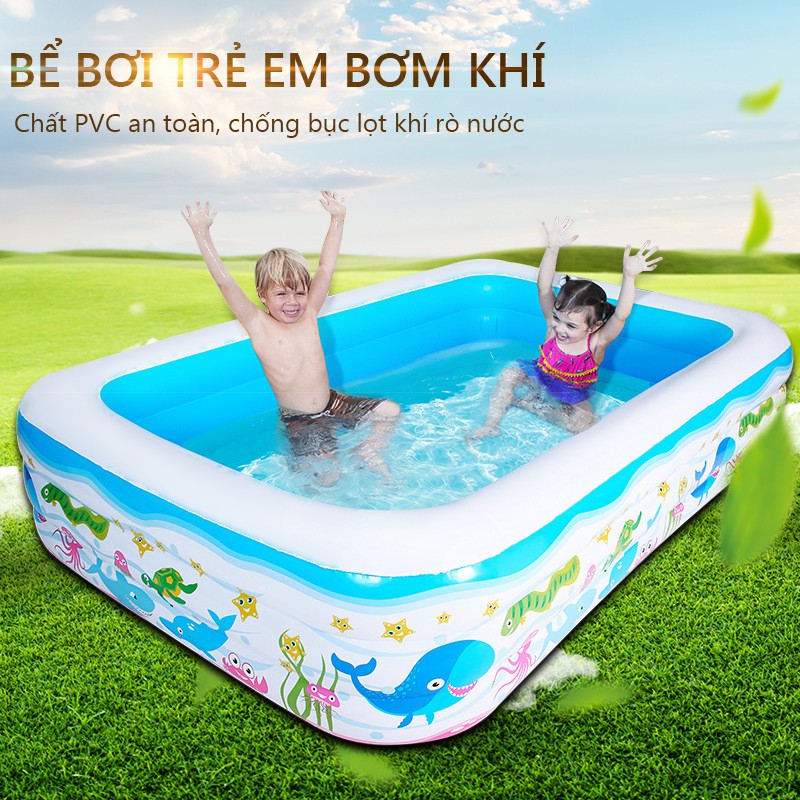 YB08 Bể bơi 3 tầng Cao cấp Bể bơi Em bé bơm hơi lớn tắm ba lớp