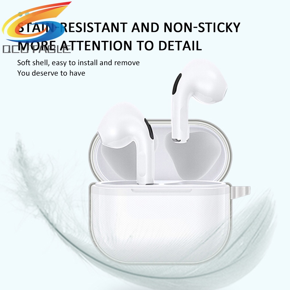 Vỏ bảo vệ hộp tai nghe Bluetooth Lenovo LP40 bằng TPU mềm trong suốt tiện dụng chất lượng cao