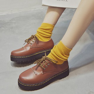 [ SẴN NÂU SIZE 38, ĐEN 36 ] Giày ulzzang dây nâu
