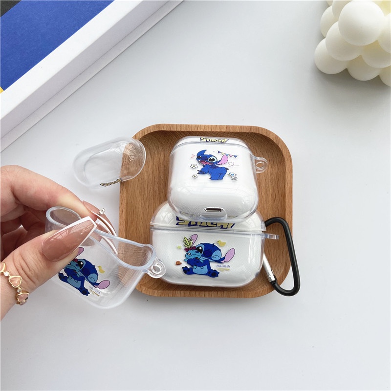 Vỏ Bảo Vệ Hộp Sạc Tai Nghe airpods1/2 Hình Stitch Xinh Xắn