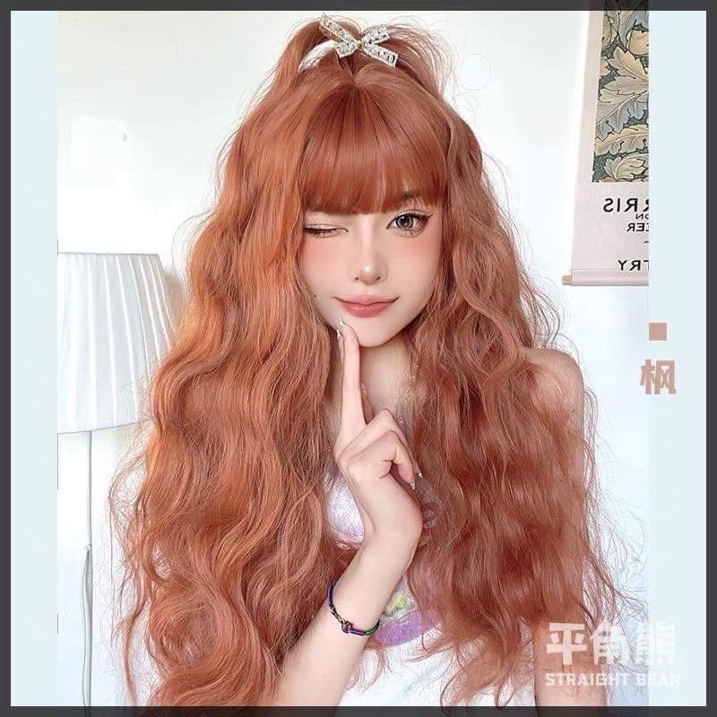 Tóc giả nguyên đầu cosplay cute-tặng lưới trùm tóc