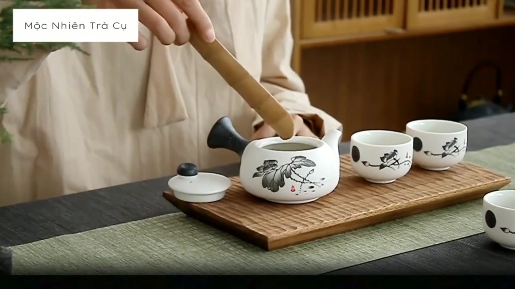 Bộ ấm trà sứ hoa sen 7 món tao nhã, bộ ấm chén gốm sứ cao cấp (Hộp túi đẹp tặng biếu) | BigBuy360 - bigbuy360.vn