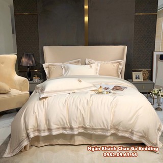 [CAO CẤP] Bộ chăn ga gối ga giường chất liệu tencel lụa thượng hạng Laddy Jane - Ngân Khánh Bedding drap giường