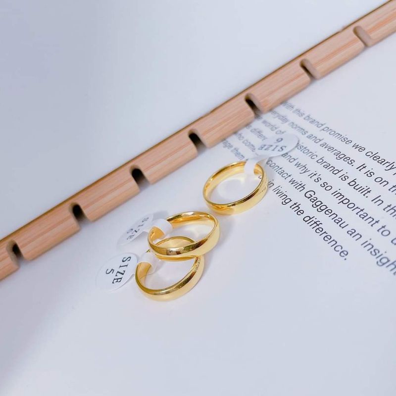 Nhẫn titan trơn. KHÔNG ĐEN, KHÔNG PHAI MÀU