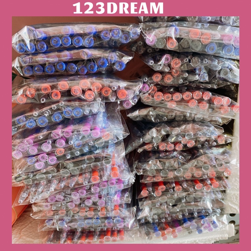 25 cây bút bi Tân Thành 027mm xanh, đỏ, đen, tím chọn màu ngòi 0.7mm