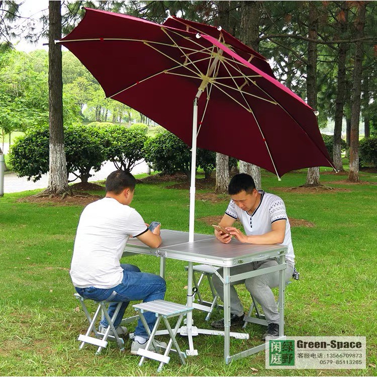 Bộ bàn ghế gấp gọn hợp kim nhôm cao cấp - Bộ 1 bàn 4 ghế - Dã ngoại picnic siêu tiện dụng