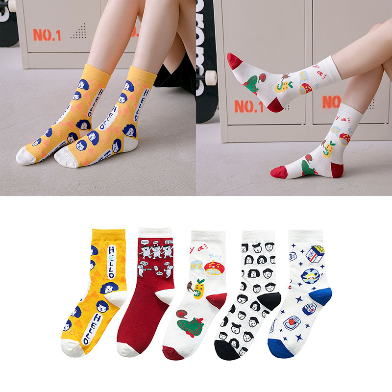 Tất Cotton Kiểu Hoạt Hình Ngộ Nghĩnh Đáng Yêu Cho Nữ