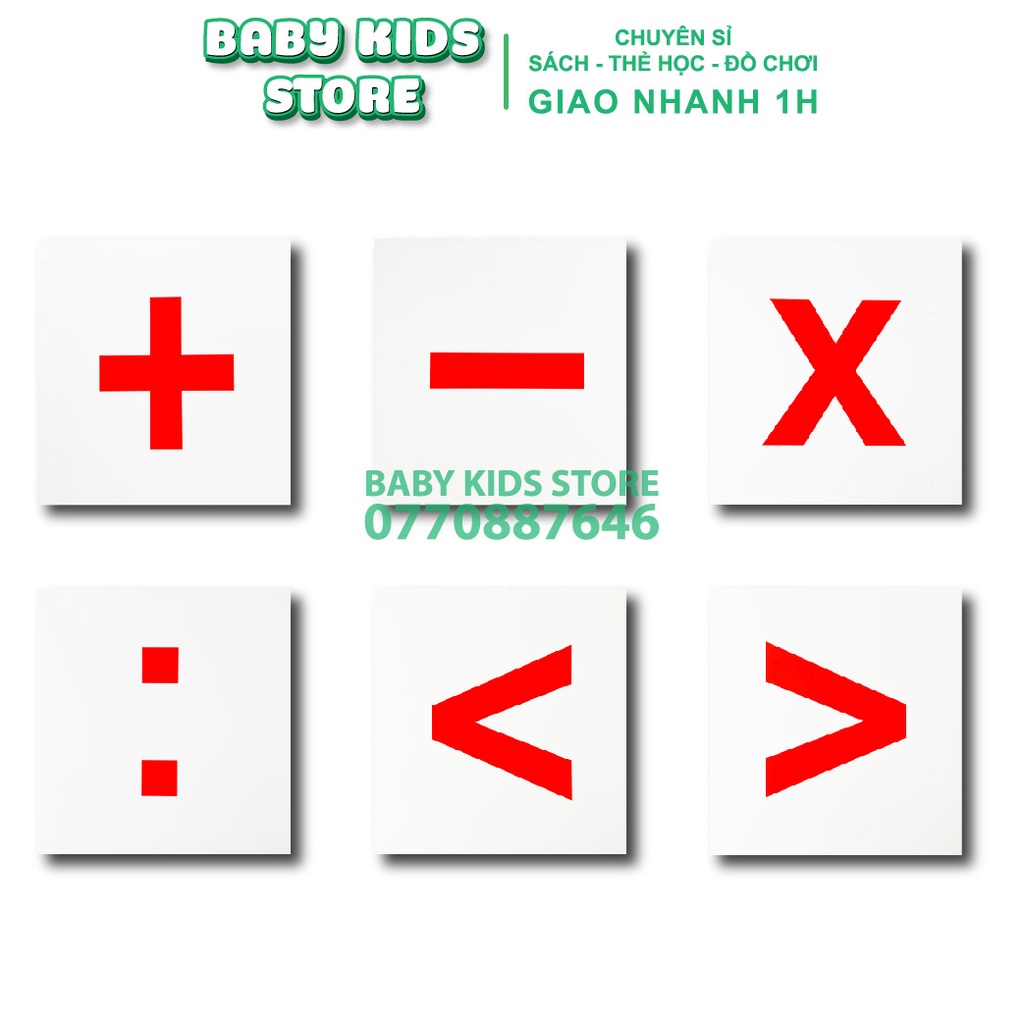 Bộ Thẻ học thông minh Toán chấm Dot card theo pp Glenn Doman dành cho bé từ 3 tháng tuổi trở lên