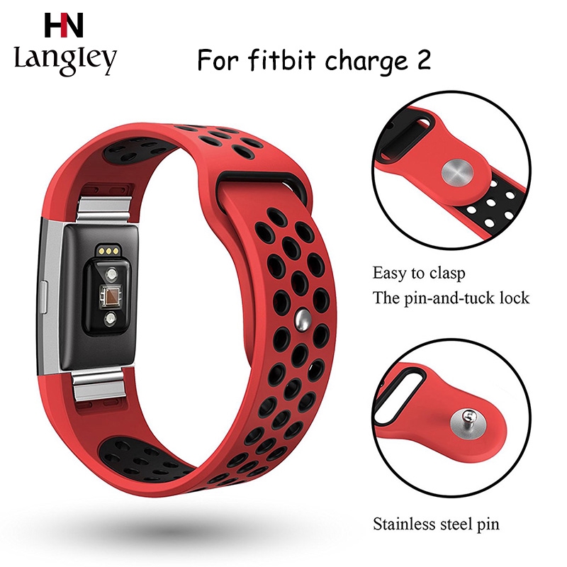 Dây Đeo Thay Thế Bằng Silicon Cho Fitbit charge 2 Size S / M / L