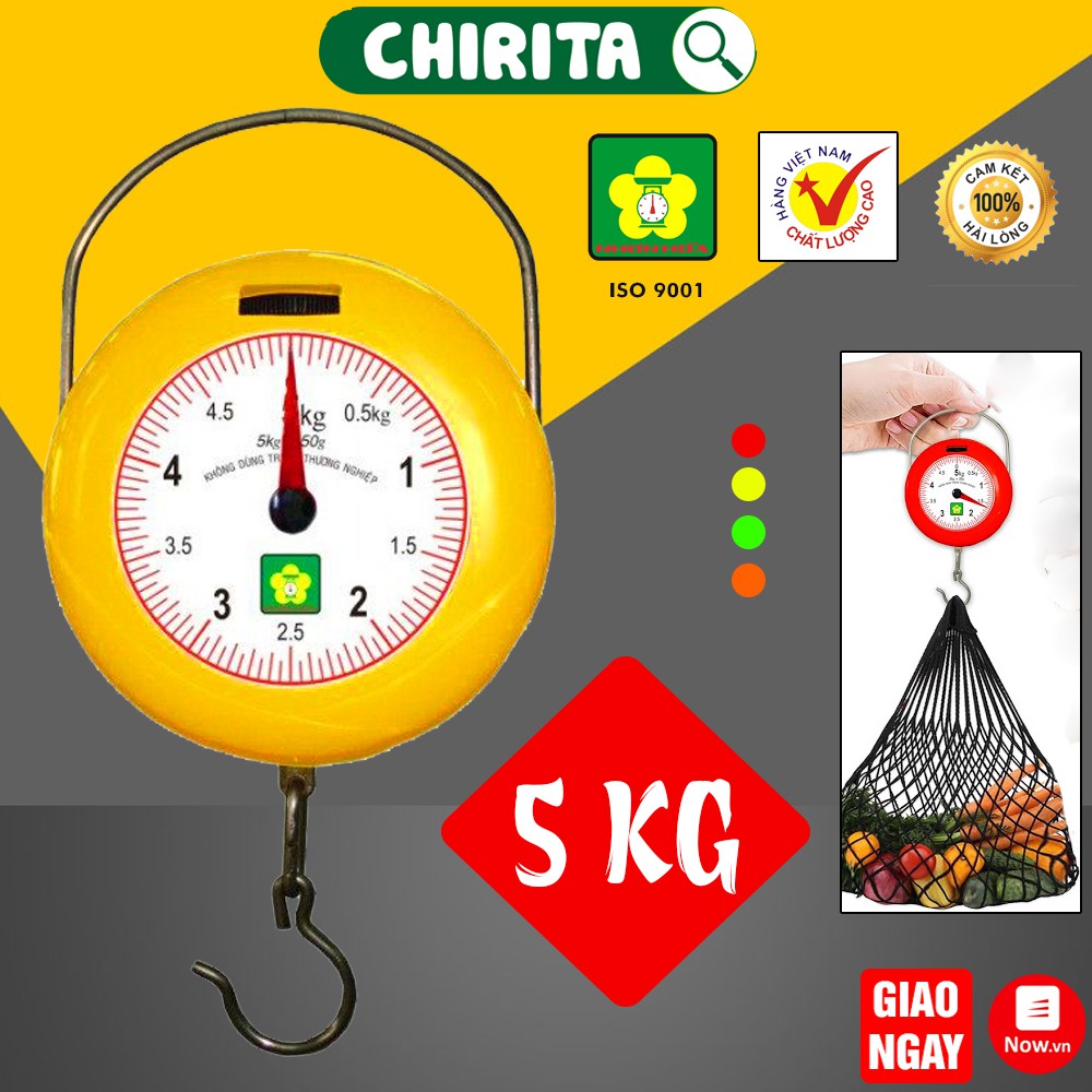 Cân treo mini bỏ túi tiện lợi - chính hãng Nhơn Hòa - 5kg ( Màu Vàng )