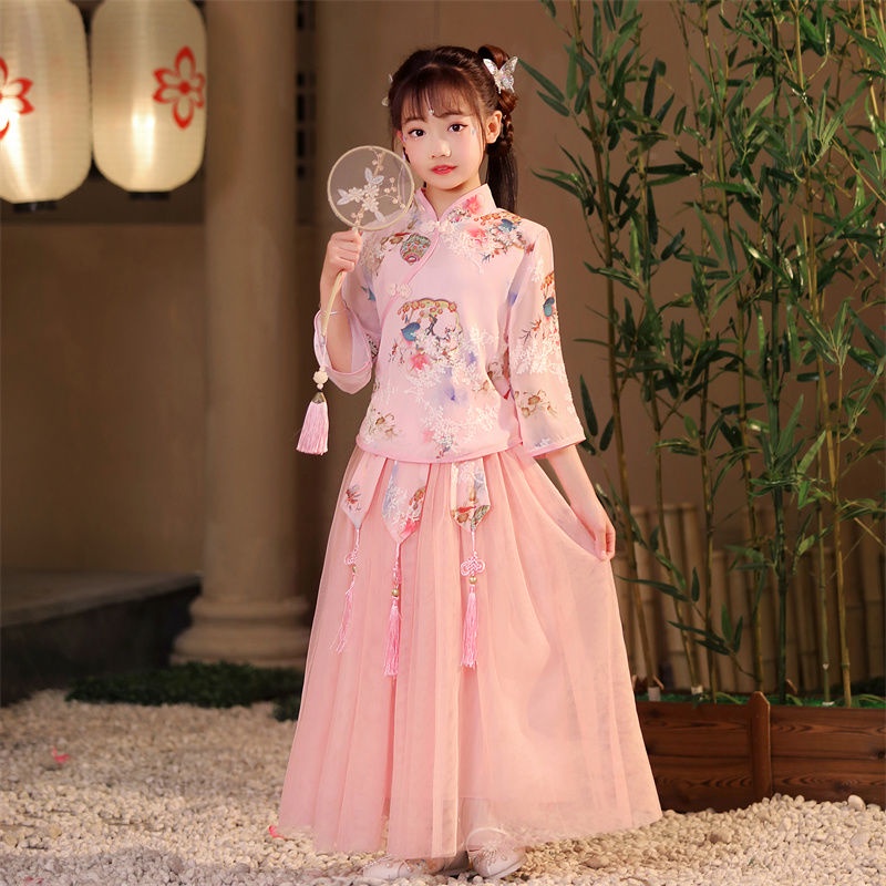 Bộ Hán Phục Phong Cách Trung Hoa Cổ Điển Cho Bé Gái