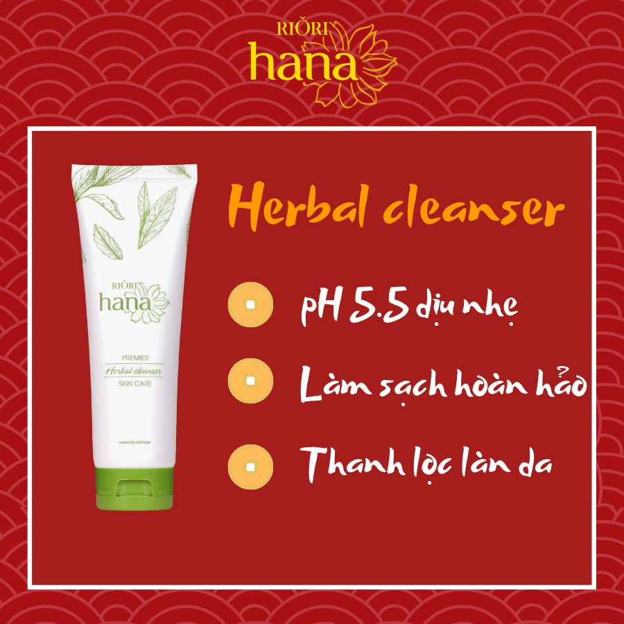 [FREESHIP] Sữa rửa mặt thảo dược RIORI  HERBAL_CLEANSER