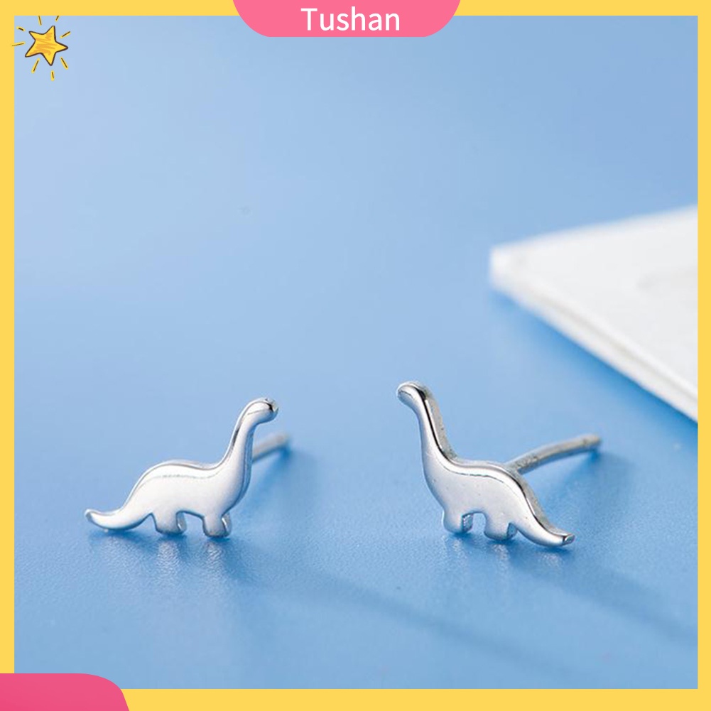 TUSH Cute Women Mini Dinosaur Animal Ear Stud Earrings Piercing Jewelry Xmas Gift