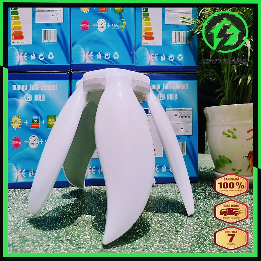 Bóng đèn LED cánh quạt xếp ánh sáng trắng - 45W / 75W siêu sáng