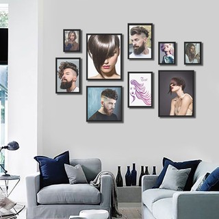Khung ảnh treo tường composite có kính Salon tóc KA173 (Kèm ảnh kèm phụ kiện)