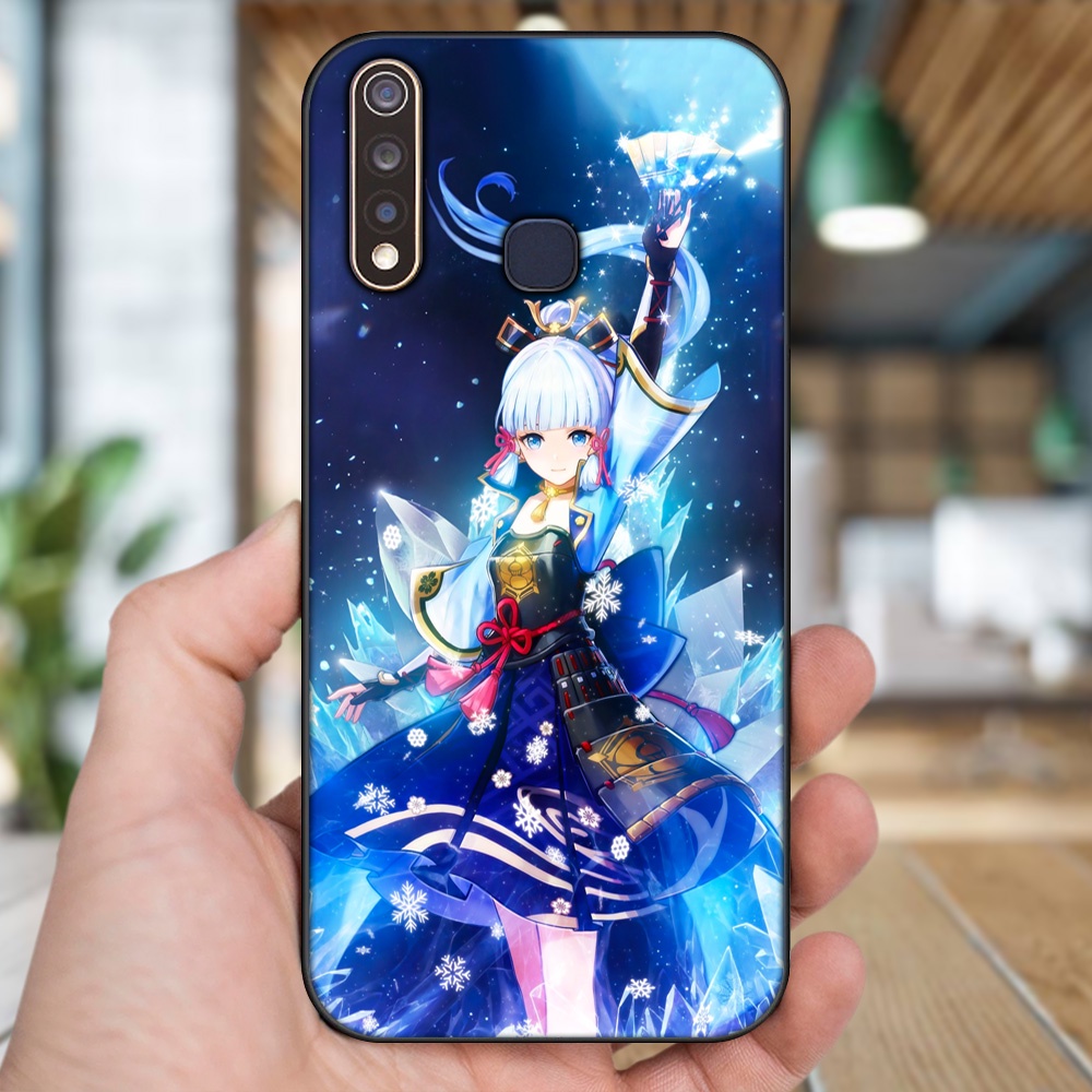 Ốp lưng Vivo Y19 viền đen in hình Ayaka Genshin Impact