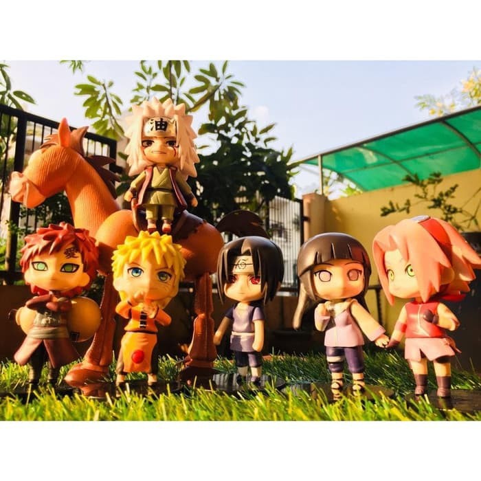 Bộ 6 Mô Hình Nhân Vật Anime Naruto Sasuke Sakura Hinata Jiraiya Chibi Nendoroid