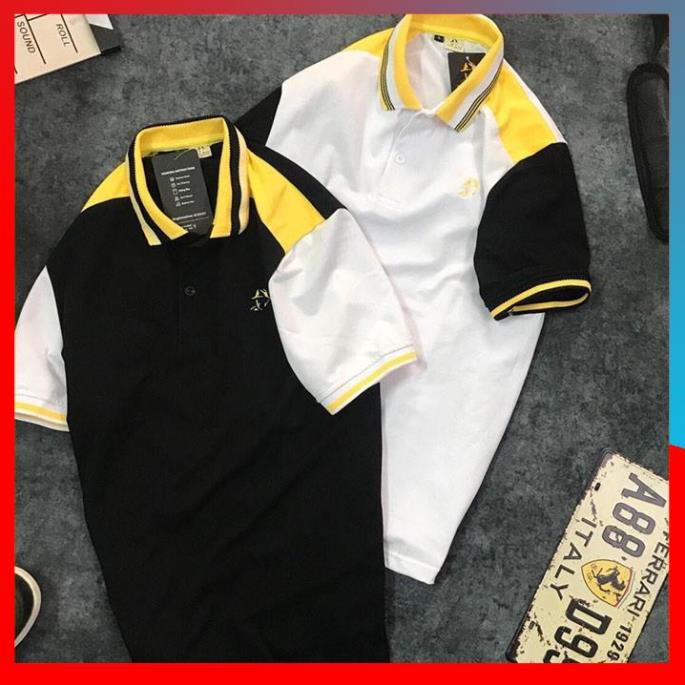 Áo Thun Nam ✴️FREESHIP – HÀNG CHẤT✴️ Cổ Bẻ Tay Ngắn  Phối 3 Màu In Logo, Thun Cá Sấu 65/35 4 Chiều Cao Cấp - GM | BigBuy360 - bigbuy360.vn