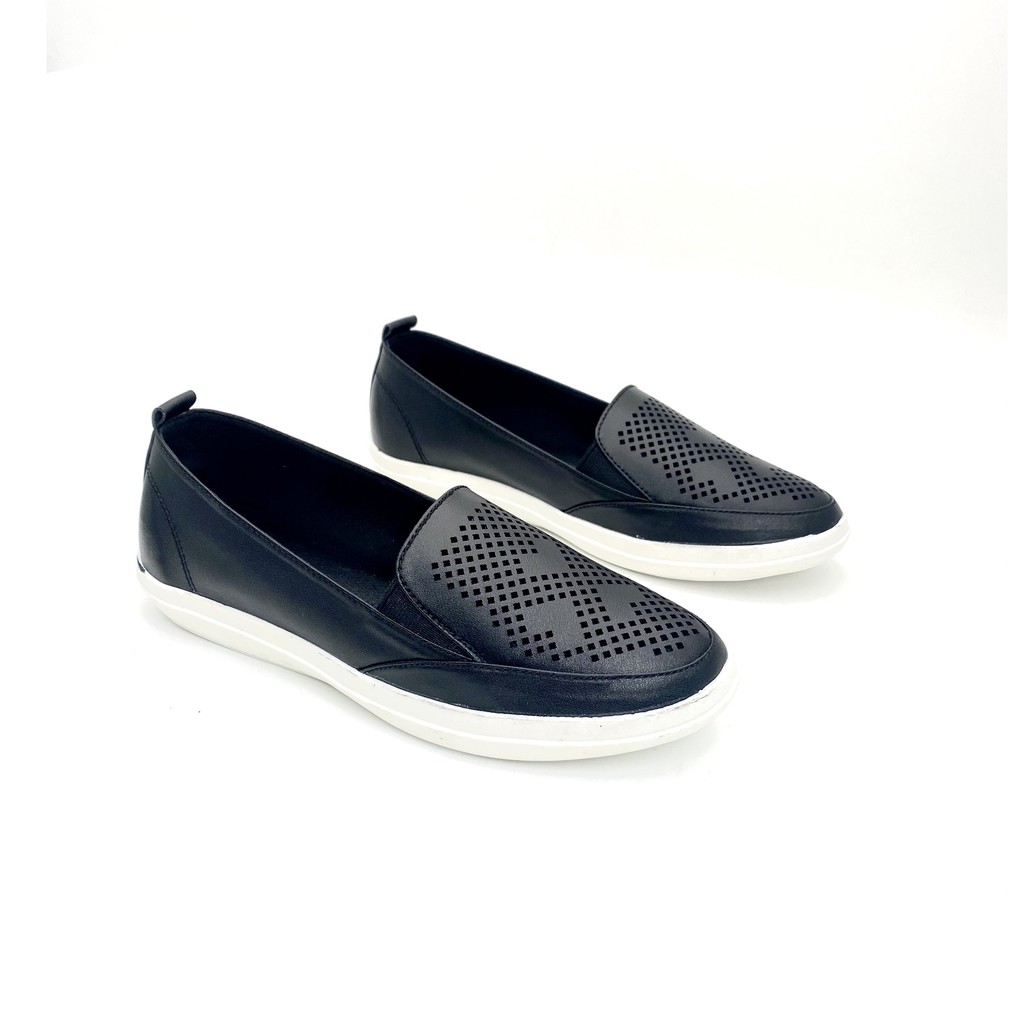 Giày Bệt Nữ Da Bò Moca - KALEEA Đế Bằng Dày 3cm Trống Trơn Trượt - MO719 | BigBuy360 - bigbuy360.vn