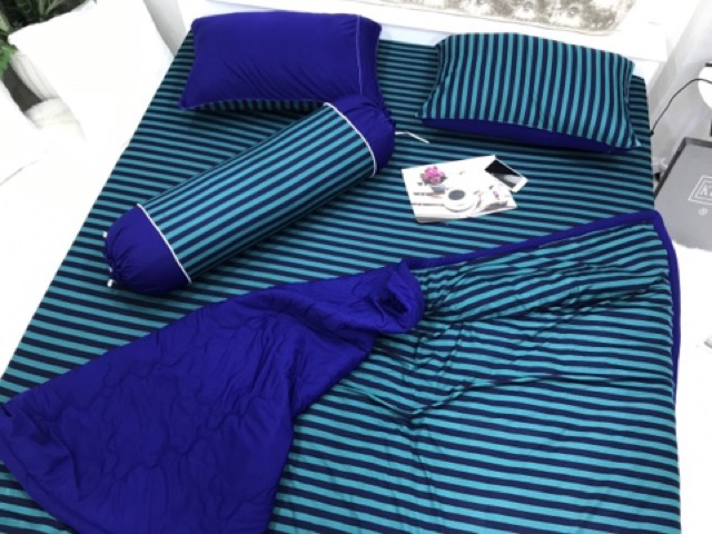 BỘ DRAP THUN THÁI PHỐI MẪU SỌC