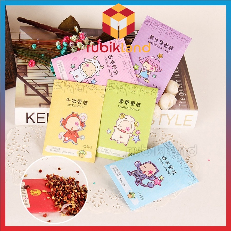 Túi Thơm 12 Cung Hoàng Đạo Mini Để Balo Túi Xách Tủ Quần Áo Giày Dép Hương Thơm Thảo Mộc Chống Ẩm Nấm Mốc