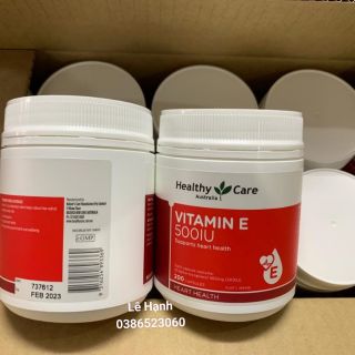 Vitamin E healthy care 500IU mẫu mới 200v