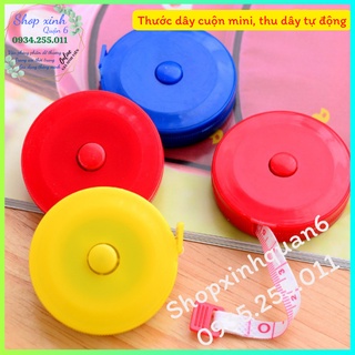 Thước dây rút mini, có nút bấm thu dây tự động