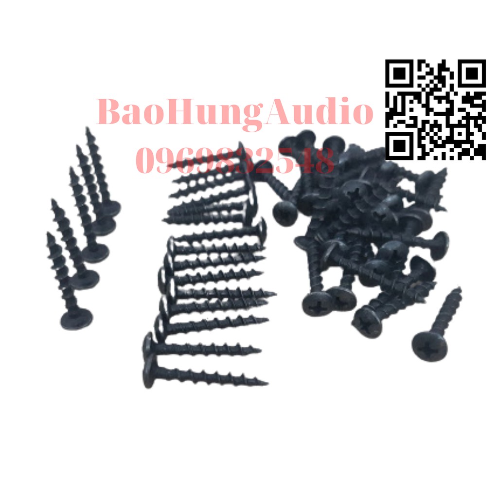 Vít đầu dù bắt cho các loại thùng loa, màu đen chống rỉ sét, giá bán theo cặp 2 cái.