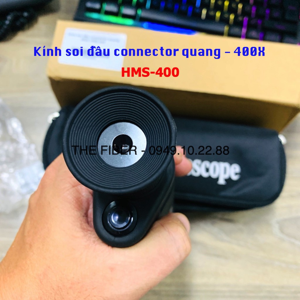 Kính soi đầu connector quang - Độ phóng đại 400 lần FC/SC/ST/LC - HMS-400