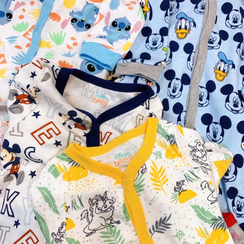 Body liền tất sleepsuit DISNEY bé trai bé gái(0-9m)