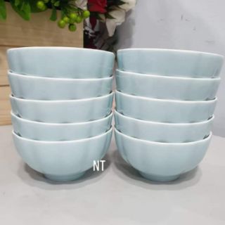 🍒🍒Combo 10 Chén sứ  hoa màu xanh pastel