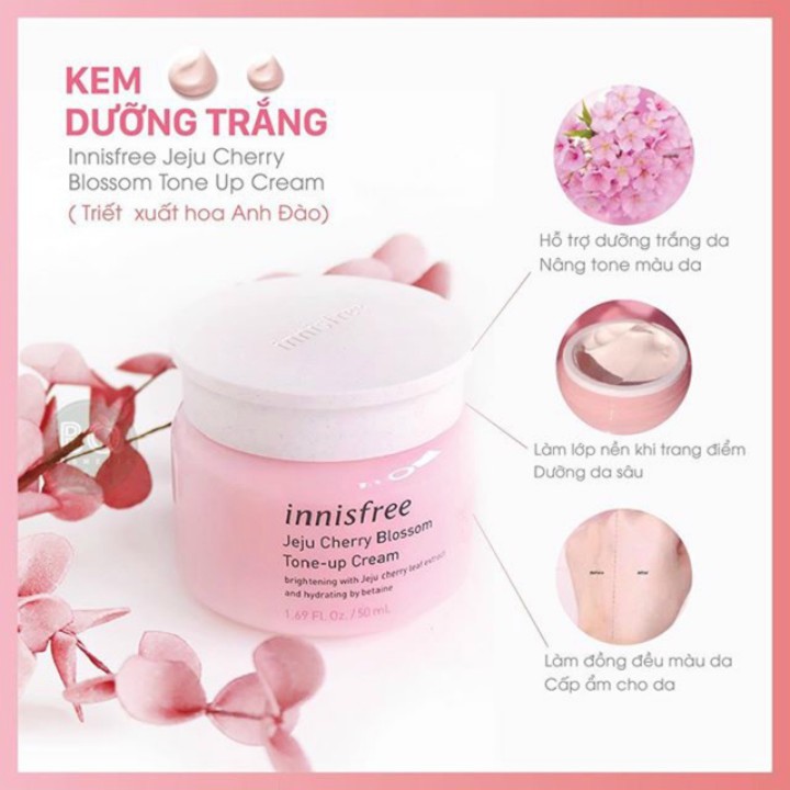 Jelly / Toneup cream - Kem dưỡng trắng da và nâng tông Cherry blossom