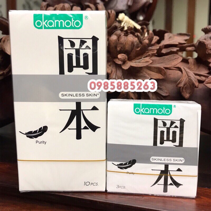 Bao cao su OKAMOTO Skinless Skin Purity Tinh Khiết - Ipek_Shop